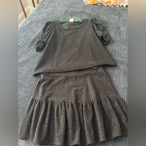 QOS black sequin set
